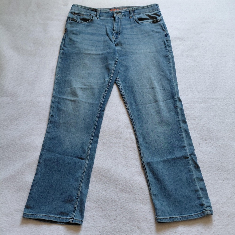 Urban Pipeline Mens Ultraflex Straight Jeans Mens 36x32 Light Blue Stretch Denim